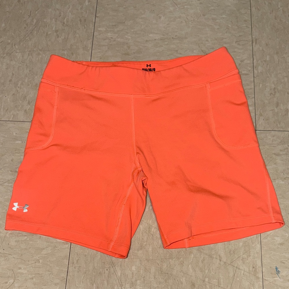 Under Armour Youth Bright Orange Athletic Shorts